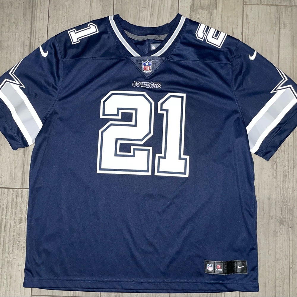 Nike Ezekiel Elliott #21 Dallas Cowboys NFL On Field Football Jersey Blue Sz 3XL